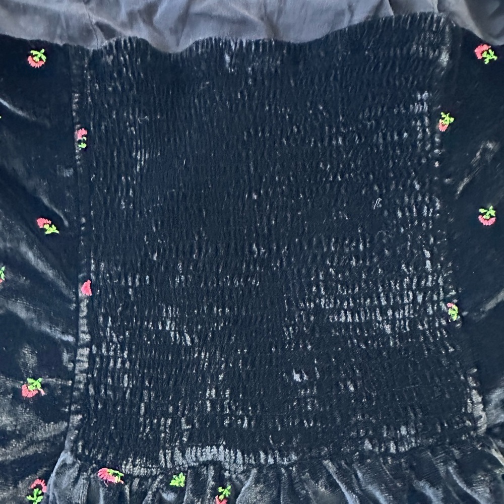 Free People Rosie Velvet Embroidered Bustier Top - Picture 10 of 13